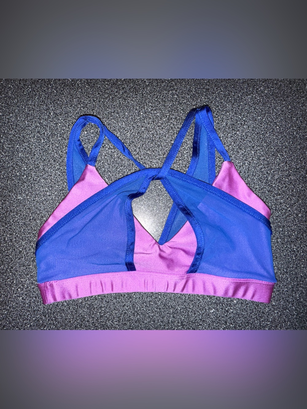 Tiger Friday Blue and Purple Strappy Bra Top Size Adult Small